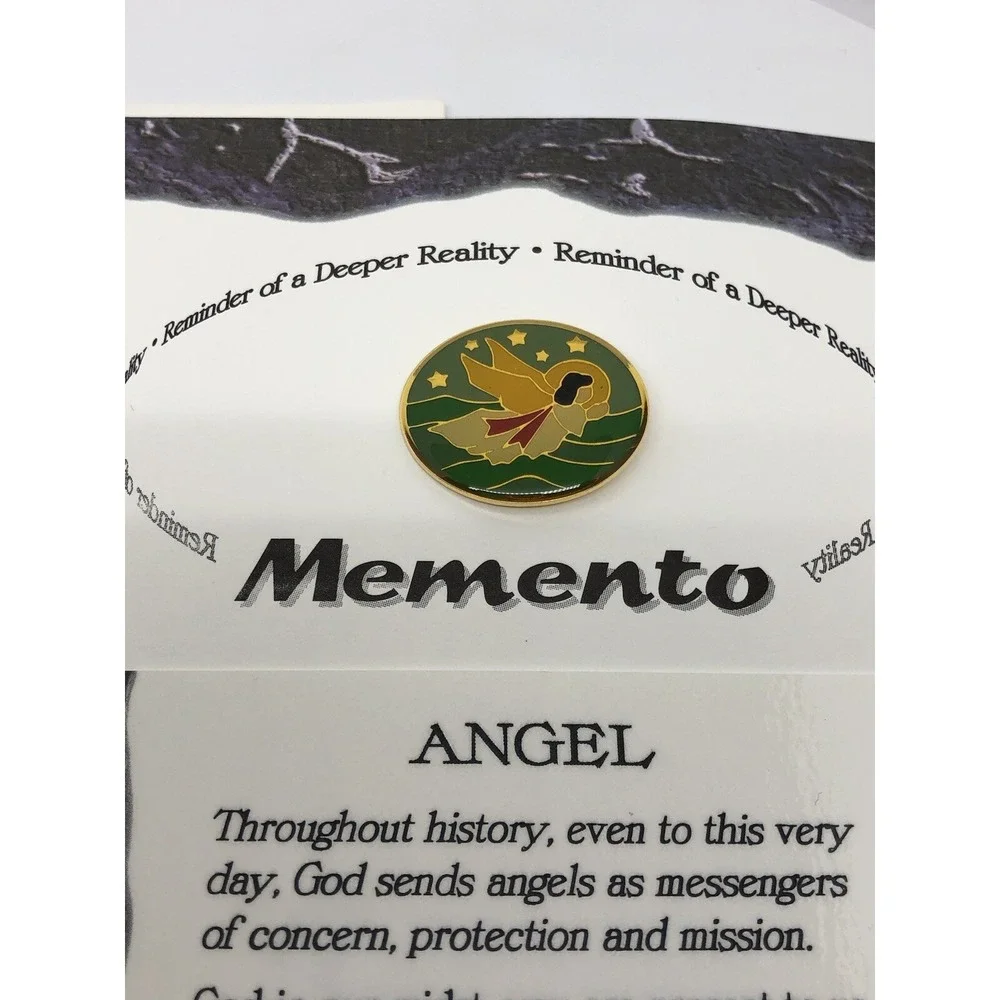 Angel Pin‎ Lapel Brooch With Card Reminder Of Deeper Reality 1